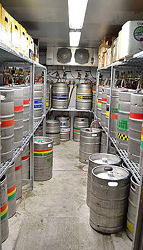 Kegerator shelves store